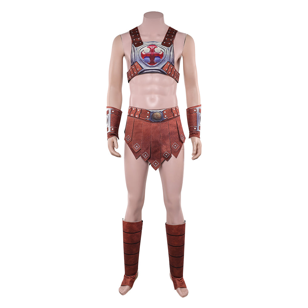 Cosplay Costume He-Man Les Maîtres de l'Univers(2026) Film Cosplay Tenue de Cuir Brune Homme