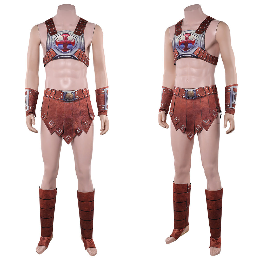 Cosplay Costume He-Man Les Maîtres de l'Univers(2026) Film Cosplay Tenue de Cuir Brune Homme