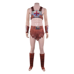 Cosplay Costume He-Man Les Maîtres de l'Univers(2026) Film Cosplay Tenue de Cuir Brune Homme