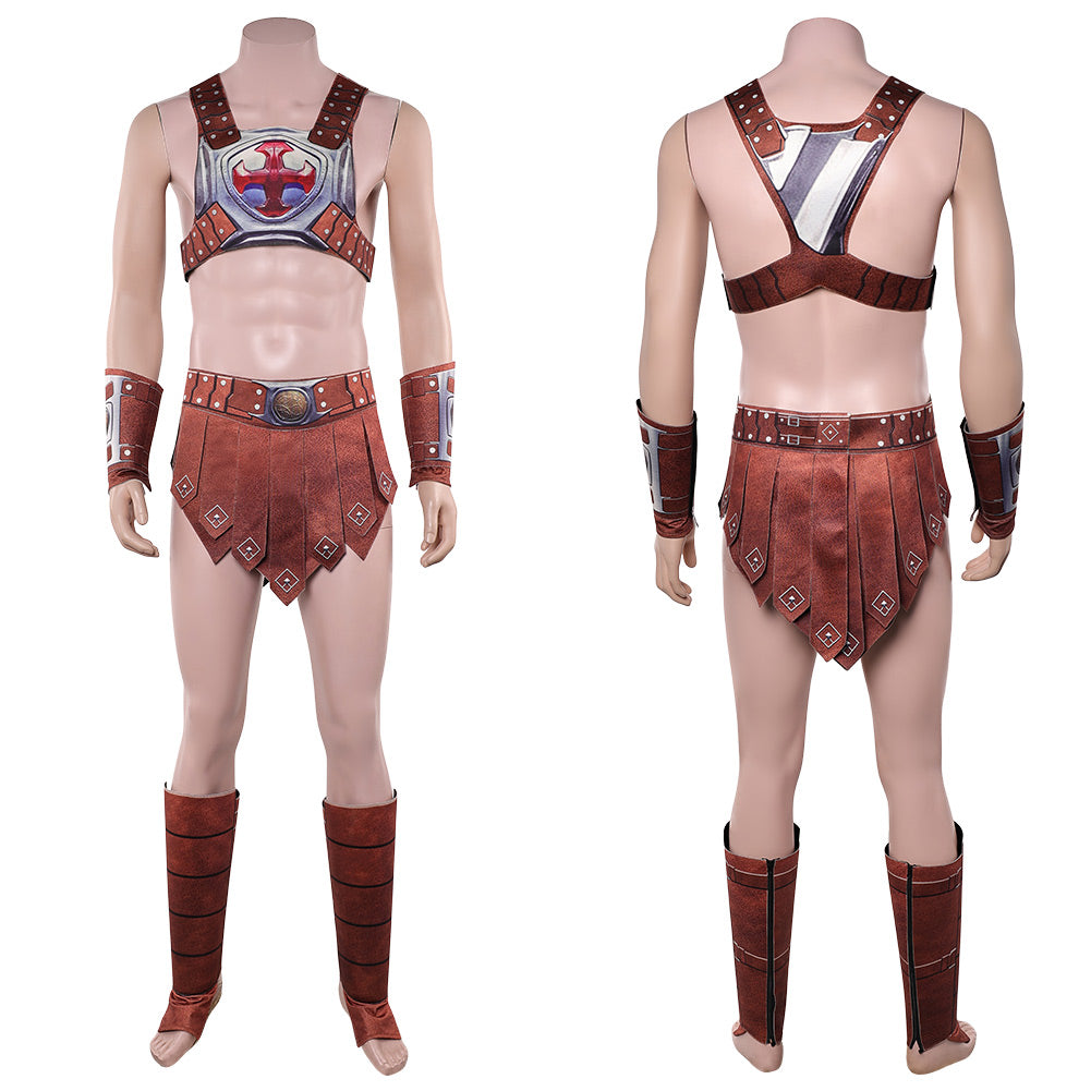 Cosplay Costume He-Man Les Maîtres de l'Univers(2026) Film Cosplay Tenue de Cuir Brune Homme