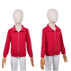 Cosplay Costume Holly Wheeler Stranger Things: Chroniques de 1985(2026) TV Cosplay Manteau Rouge Enfant