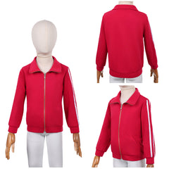 Cosplay Costume Holly Wheeler Stranger Things: Chroniques de 1985(2026) TV Cosplay Manteau Rouge Enfant
