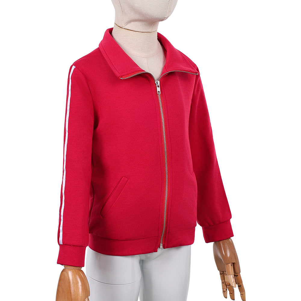 Cosplay Costume Holly Wheeler Stranger Things: Chroniques de 1985(2026) TV Cosplay Manteau Rouge Enfant