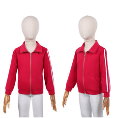 Cosplay Costume Holly Wheeler Stranger Things: Chroniques de 1985(2026) TV Cosplay Manteau Rouge Enfant