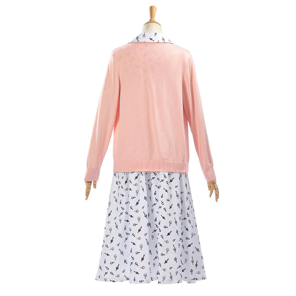 Cosplay Costume Hortensia Matilda Comédie Musicale Cosplay Robe Blanche Femme