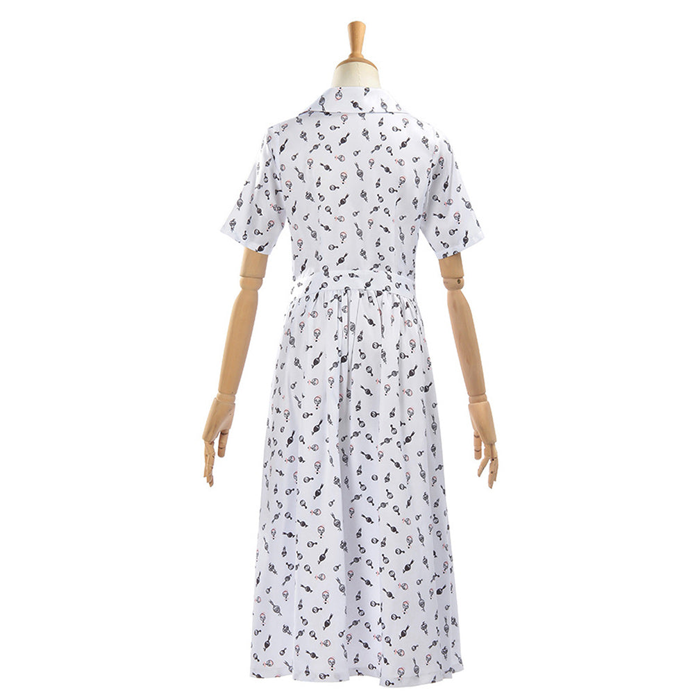 Cosplay Costume Hortensia Matilda Comédie Musicale Cosplay Robe Blanche Femme