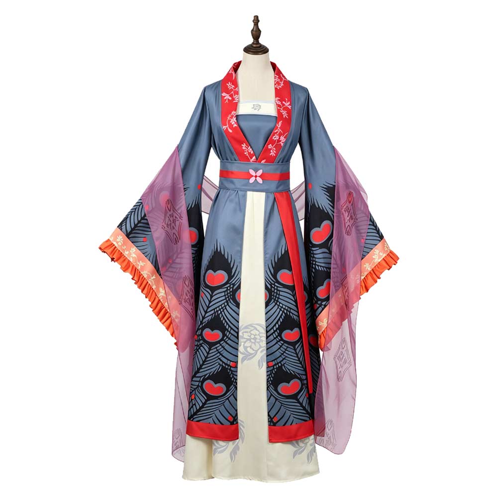 Cosplay Costume Huang Linglin Though I Am an Inept Villainess(2026) Anime Cosplay Tenue Bleue Femme