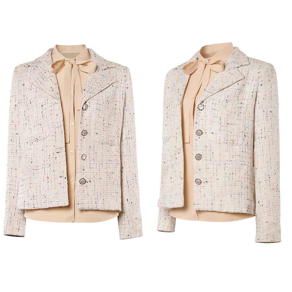 Cosplay Costume Im Han-rim Teach You a Lesson(2026) TV Cosplay Veste Beige+Chemise Abricot Femme