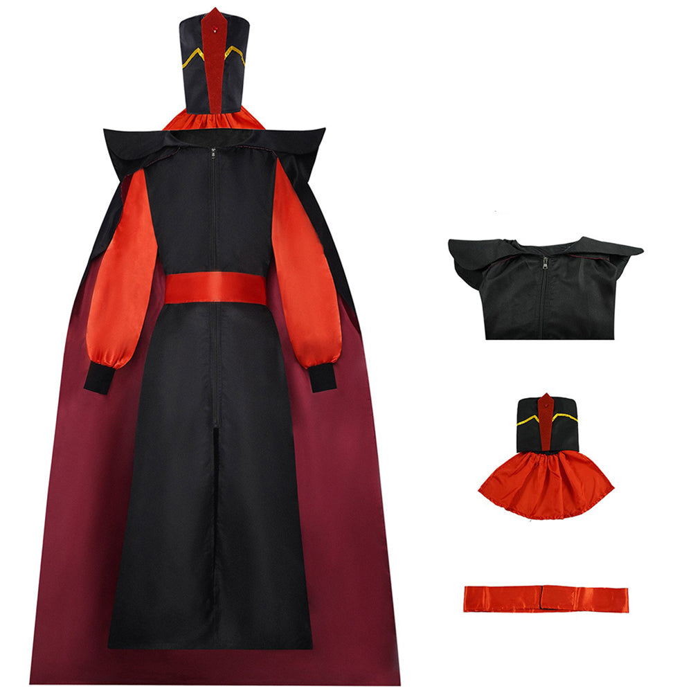 Cosplay Costume Jafar Aladdin Film Cosplay Combinaison Rouge et Noire Enfant