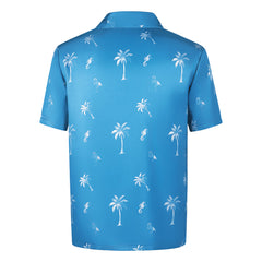 Cosplay Costume Jason Duval GTA(2026) Jeu Cosplay Chemise Hawaïenne Bleue Homme