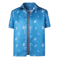 Cosplay Costume Jason Duval GTA(2026) Jeu Cosplay Chemise Hawaïenne Bleue Homme