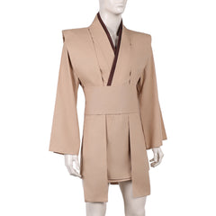Cosplay Costume Jedi Knight Les Guerres des Étoiles Film Cosplay Haut Marron Homme