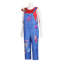 Cosplay Costume Jo Forgotten Island(2026) Film Cosplay Tenue Bleue et Rouge Femme