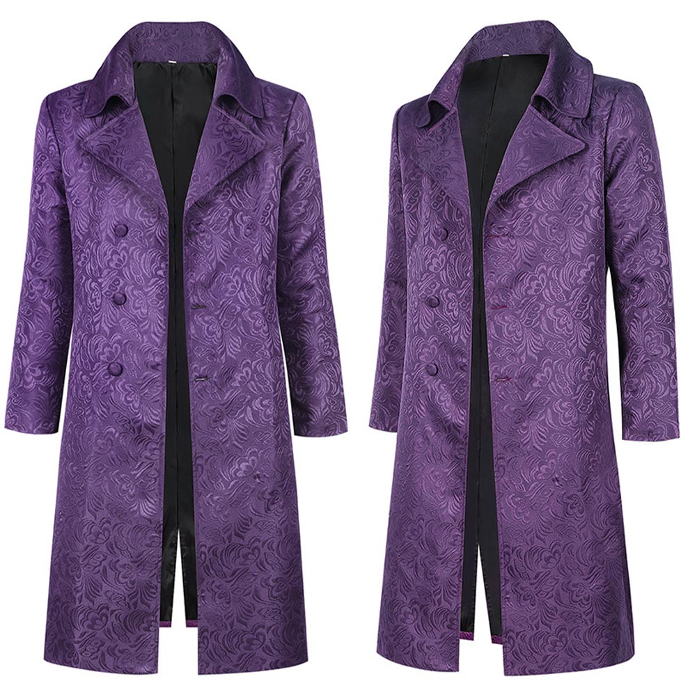 Cosplay Costume Joker Film Cosplay Trench Violet Homme