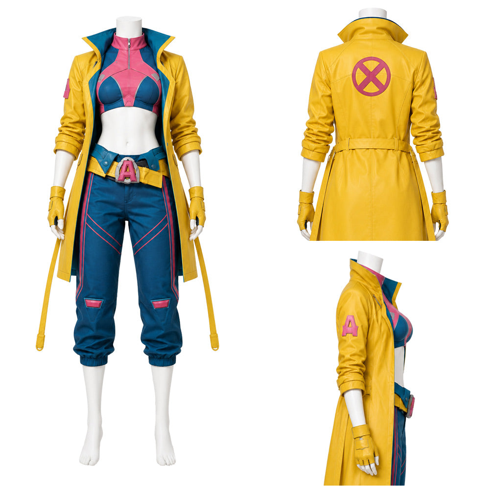 Cosplay Costume Jubilee Jeu Cosplay Tenue Jaune Femme
