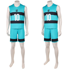Cosplay Costume Junichi Wanima Blue Lock Live Action(2026) Film Cosplay Team W Uniforme Vert Homme