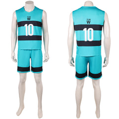 Cosplay Costume Junichi Wanima Blue Lock Live Action(2026) Film Cosplay Team W Uniforme Vert Homme