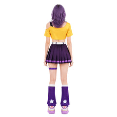 Cosplay Costume Juno Overwatch Jeu Cosplay Tenue Jaune et Violette Femme
