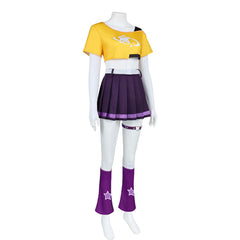 Cosplay Costume Juno Overwatch Jeu Cosplay Tenue Jaune et Violette Femme