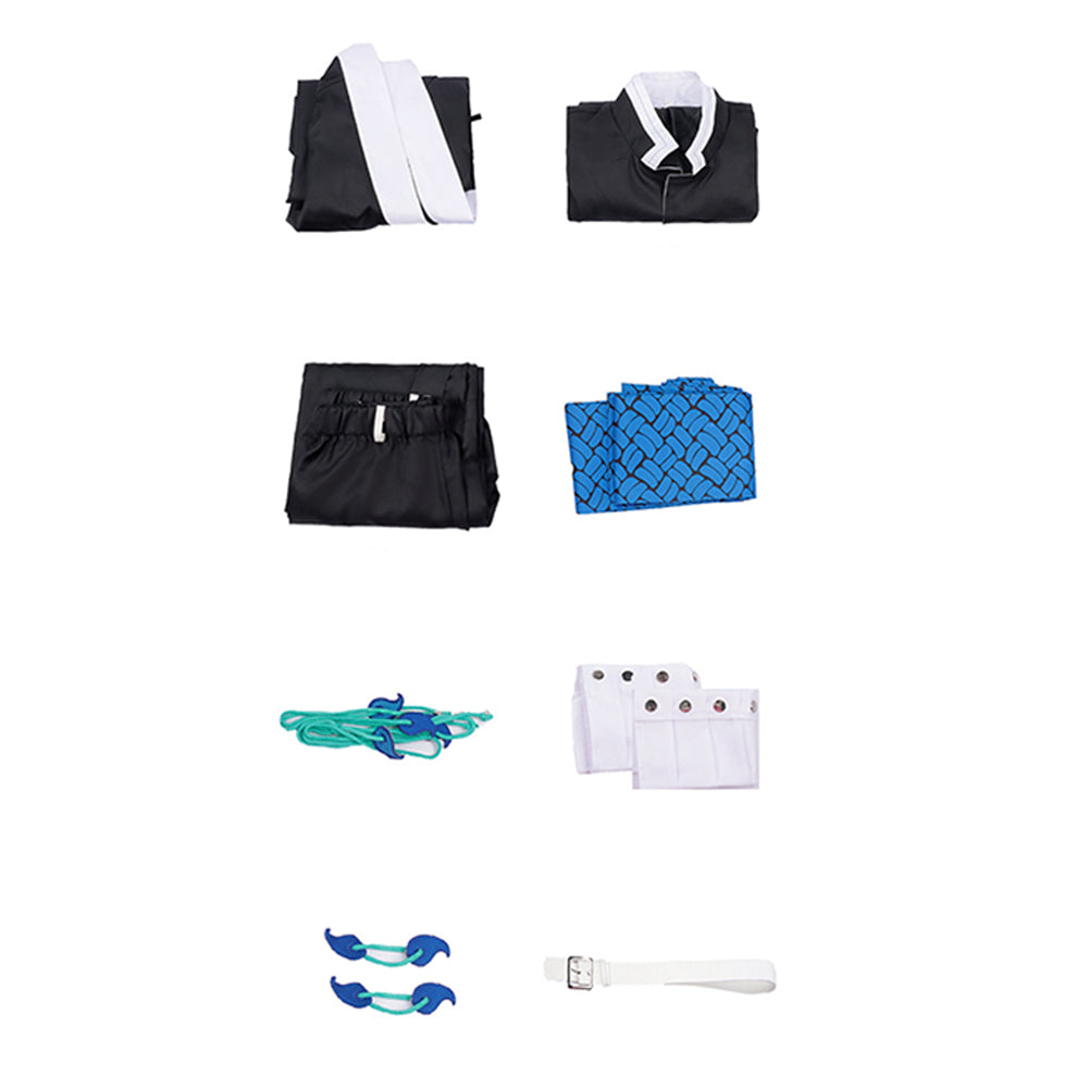 Cosplay Costume Kaigaku Les Rôdeurs de la Nuit Anime Cosplay Tenue Noire Homme