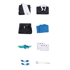 Cosplay Costume Kaigaku Les Rôdeurs de la Nuit Anime Cosplay Tenue Noire Homme