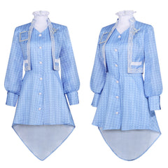 Cosplay Costume Kamisato Ayaka Genshin Impact Jeu Cosplay Tenue Bleue Femme