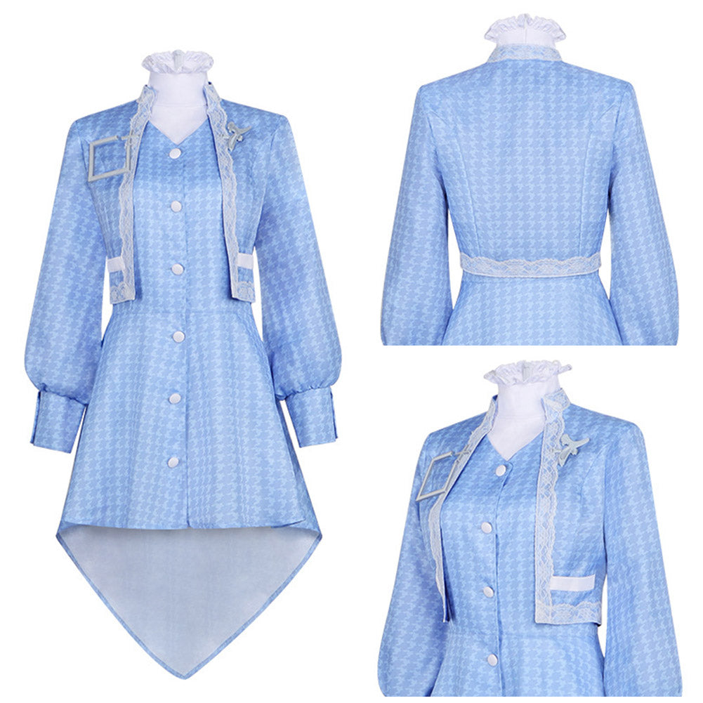 Cosplay Costume Kamisato Ayaka Genshin Impact Jeu Cosplay Tenue Bleue Femme