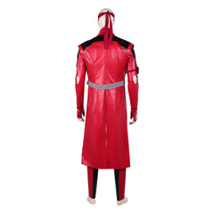 Cosplay Costume Kenshi Takahashi Mortal Kombat 2(2026) Film Cosplay Tenue Rouge et Noire de Cuir Homme