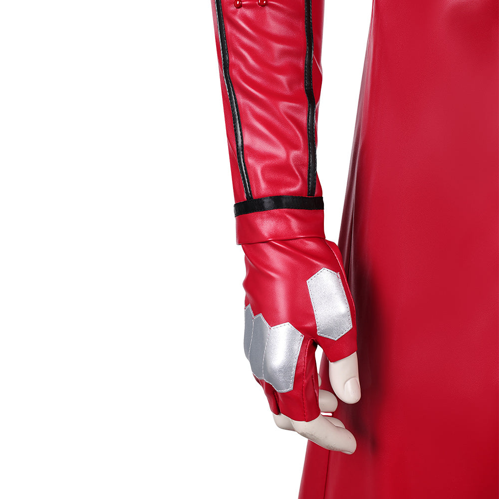 Cosplay Costume Kenshi Takahashi Mortal Kombat 2(2026) Film Cosplay Tenue Rouge et Noire de Cuir Homme