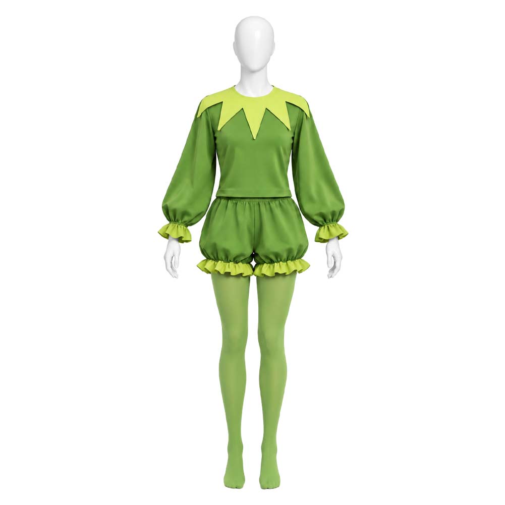 Cosplay Costume Kermit the Frog Cosplay Tenue Verte Femme