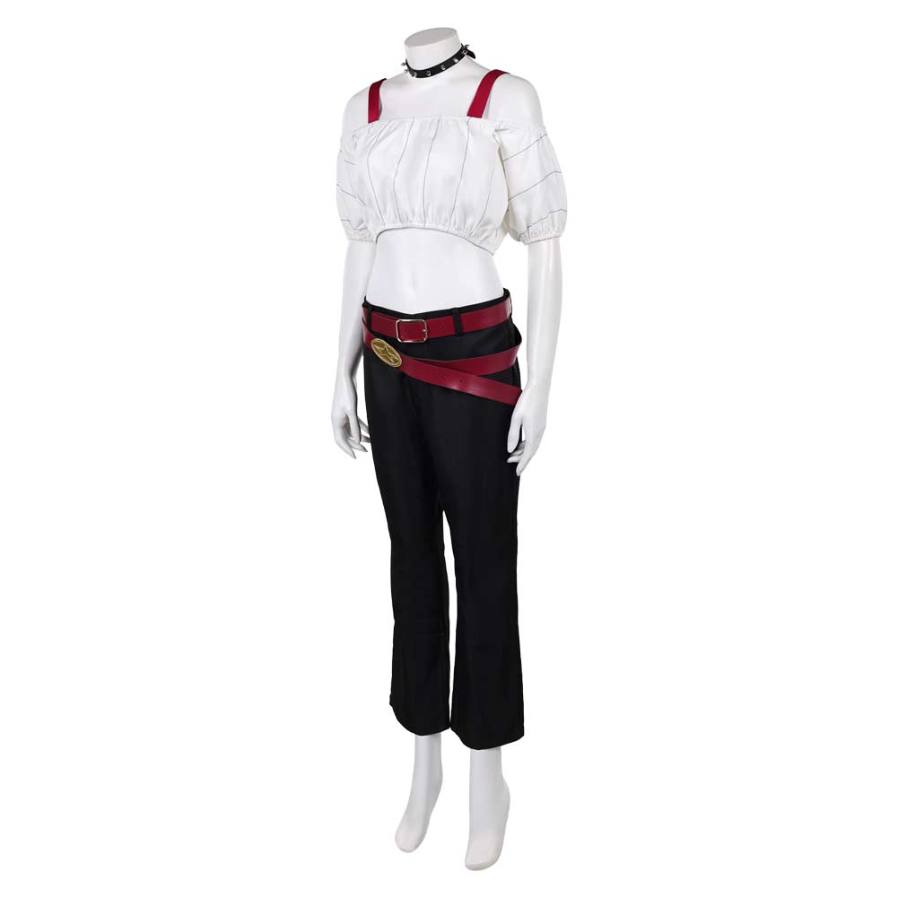 Cosplay Costume Kirara Hoshi Anime Cosplay Haut Blanc et Pantalon Noir Femme