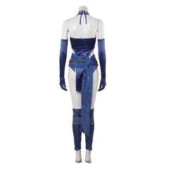 Cosplay Costume Kitana Mortal Kombat 2(2026) Film Cosplay Combinaison Bleue Femme Ver.2