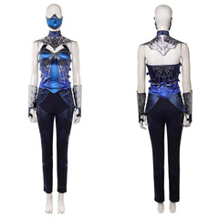 Cosplay Costume Kitana Mortal Kombat 2(2026) Film Cosplay Tenue Bleue Femme