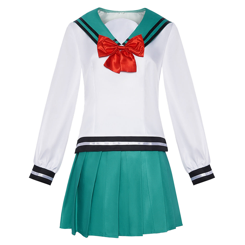 Cosplay Costume Kokomi Teruhashi The Disastrous Life of Saiki K Anime Cosplay Uniforme Blanche et Verte Femme