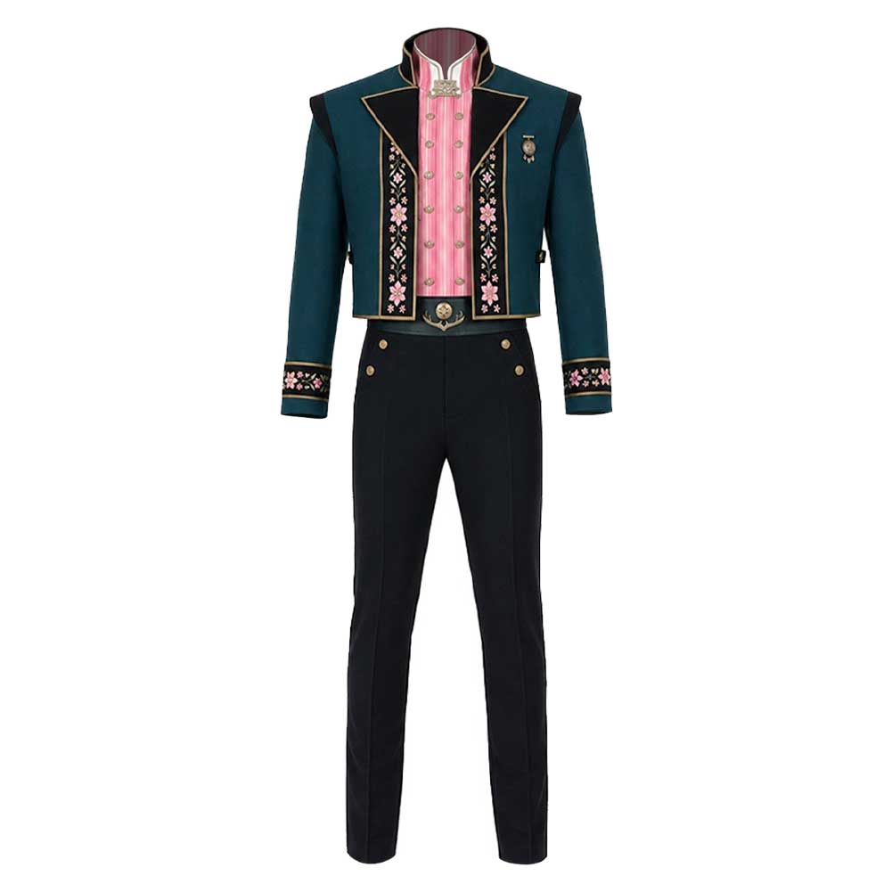 Cosplay Costume Kristoff La Reine des Neiges 3(2027) Film Cosplay Tenue Verte Homme