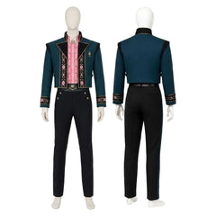 Cosplay Costume Kristoff La Reine des Neiges 3(2027) Film Cosplay Tenue Verte Homme