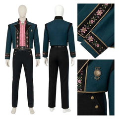 Cosplay Costume Kristoff La Reine des Neiges 3(2027) Film Cosplay Tenue Verte Homme