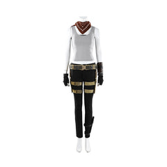 Cosplay Costume Lara Croft Tomb Raider Jeu Cosplay Tenue Noire et Grise Femme