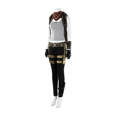 Cosplay Costume Lara Croft Tomb Raider Jeu Cosplay Tenue Noire et Grise Femme
