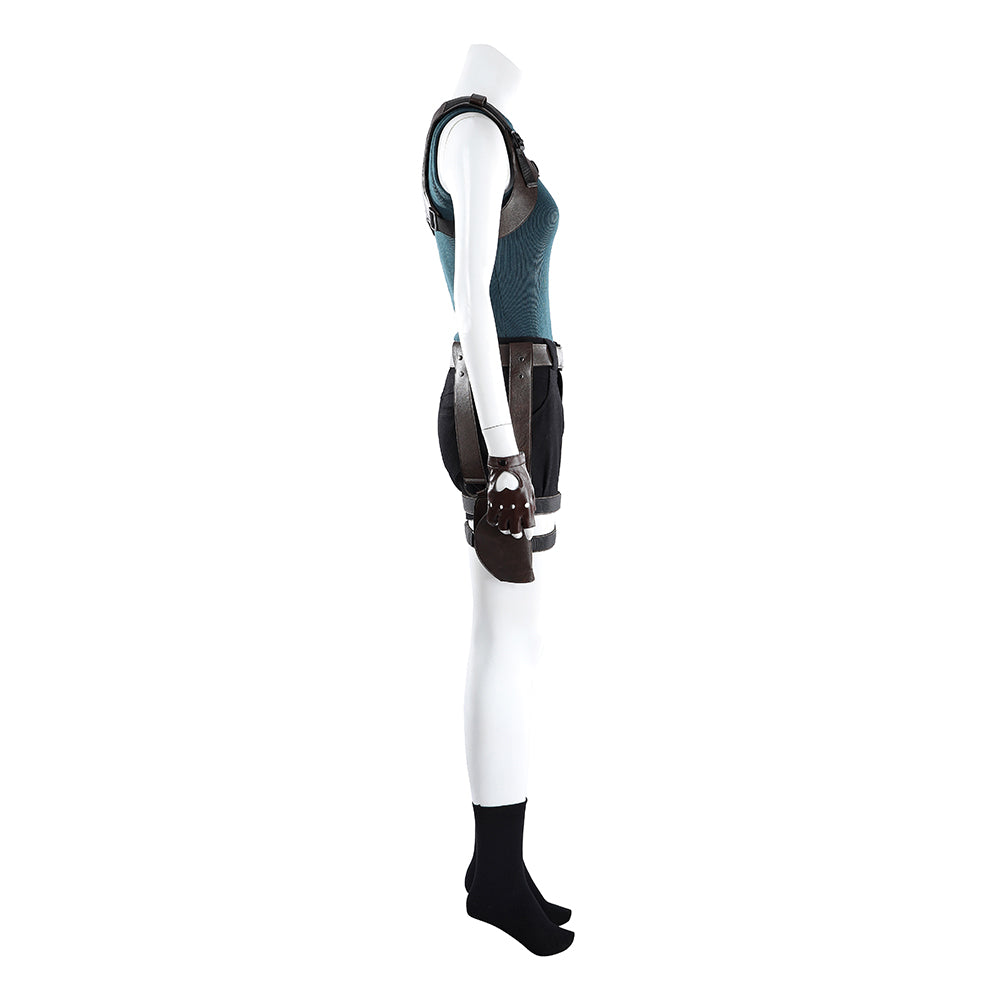 Cosplay Costume Lara Croft Tomb Raider Live Action(2026) TV Cosplay Tenue Noire et Bleue Femme