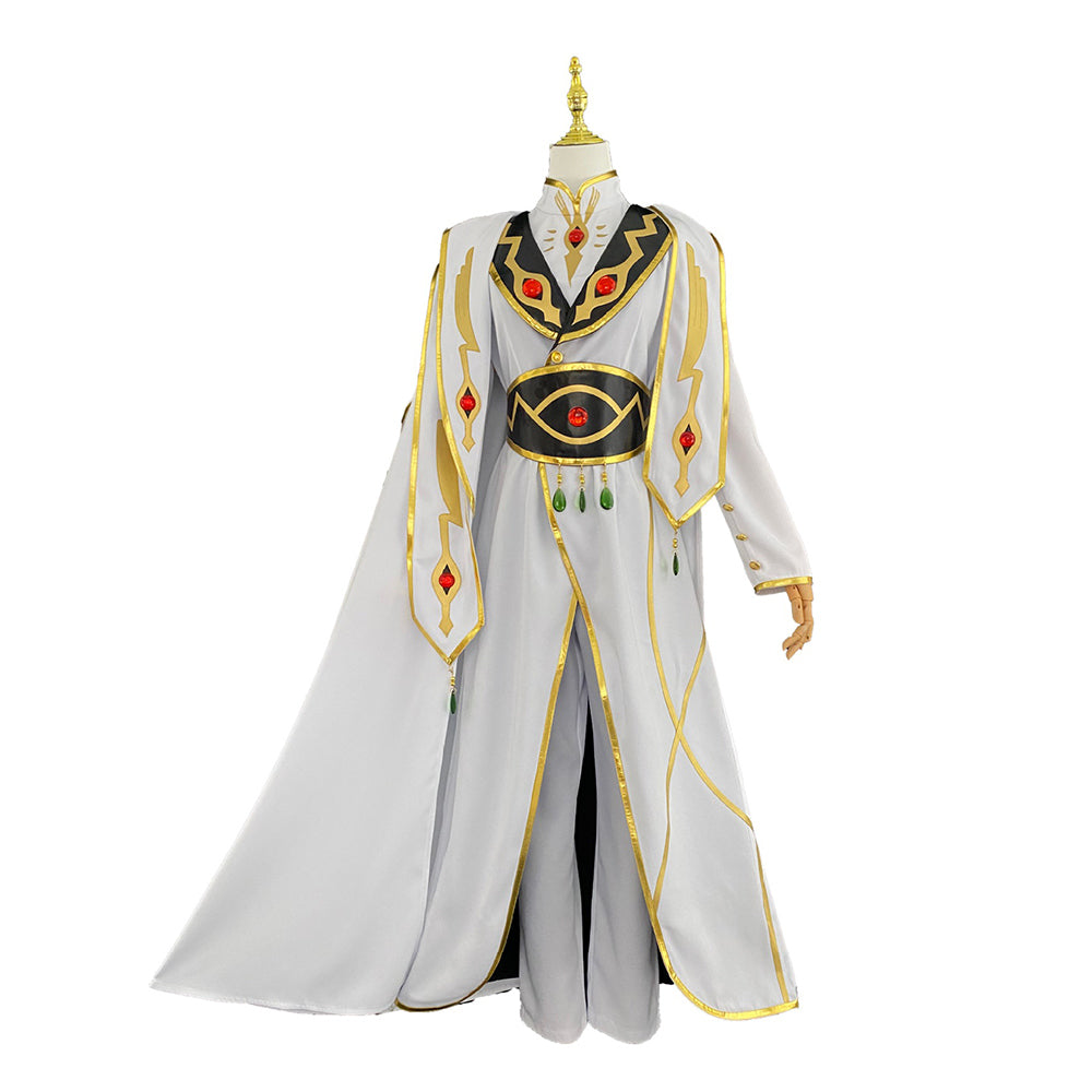 Cosplay Costume Lelouch vi Britannia Code Geass Anime Cosplay Tenue Blanche Homme