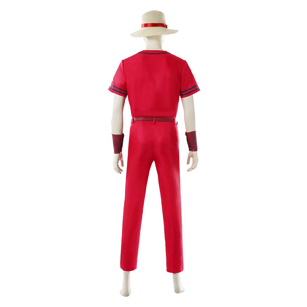 Cosplay Costume Luffy One Piece Live Action 2(2026) TV Cosplay Tenue Rouge Homme