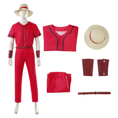Cosplay Costume Luffy One Piece Live Action 2(2026) TV Cosplay Tenue Rouge Homme