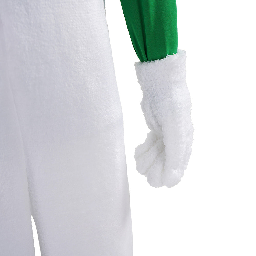Cosplay Costume Luigi The Super Mario Galaxy Movie(2026) Film Cosplay Tenue Blanche et Verte Enfant