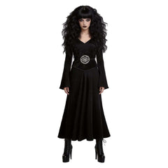 Cosplay Costume Lydia Beetlejuice Film Cosplay Robe Noire Femme