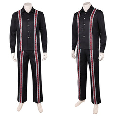 Cosplay Costume Mads Mikkelsen Dust Bunny Film Copsplay Tenue Noire Homme