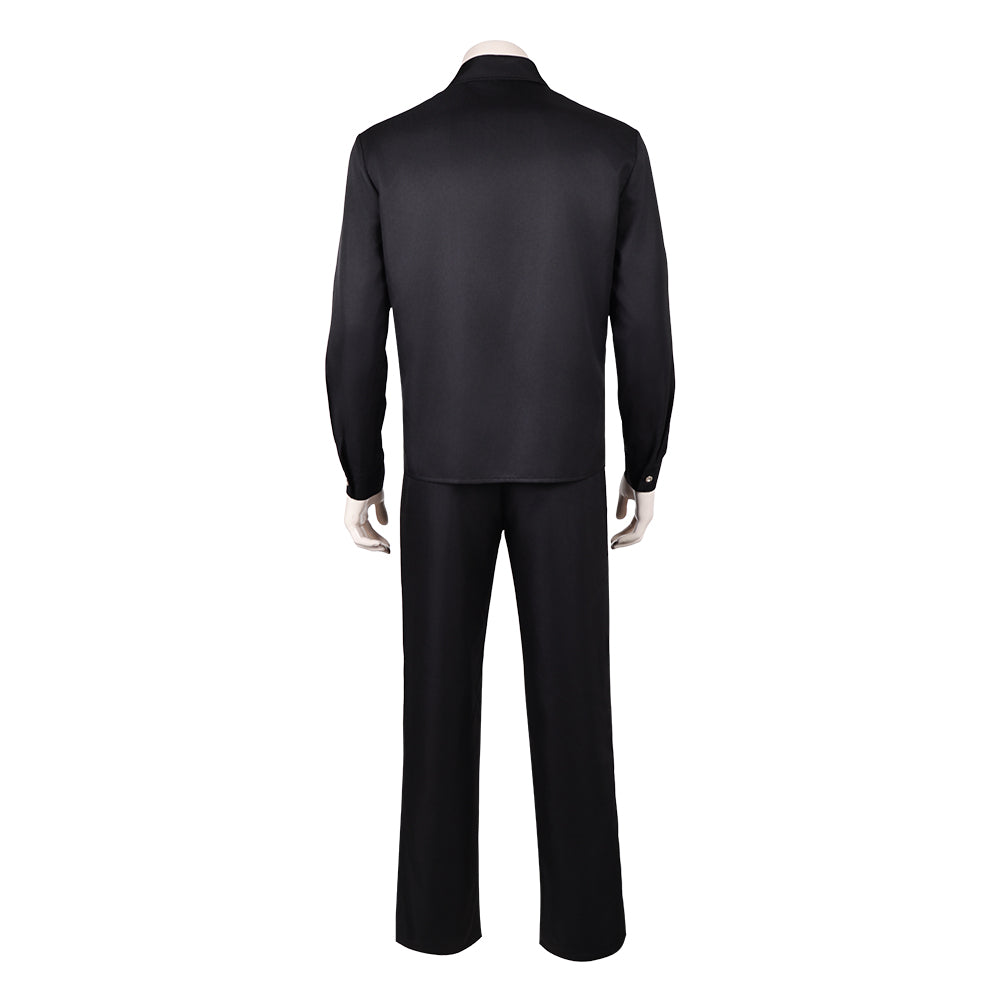 Cosplay Costume Mads Mikkelsen Dust Bunny Film Copsplay Tenue Noire Homme