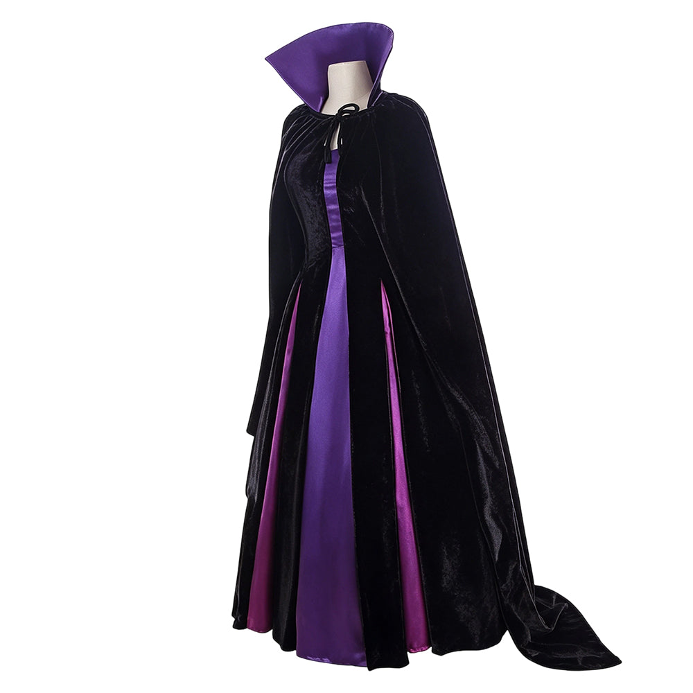 Cosplay Costume Maléfique Film Cosplay Tenue Noire et Violette Femme