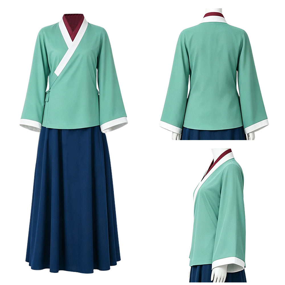 Cosplay Costume Maomao The Apothecary Diaries 3(2026) Anime Cosplay Tenue Verte et Bleue Femme