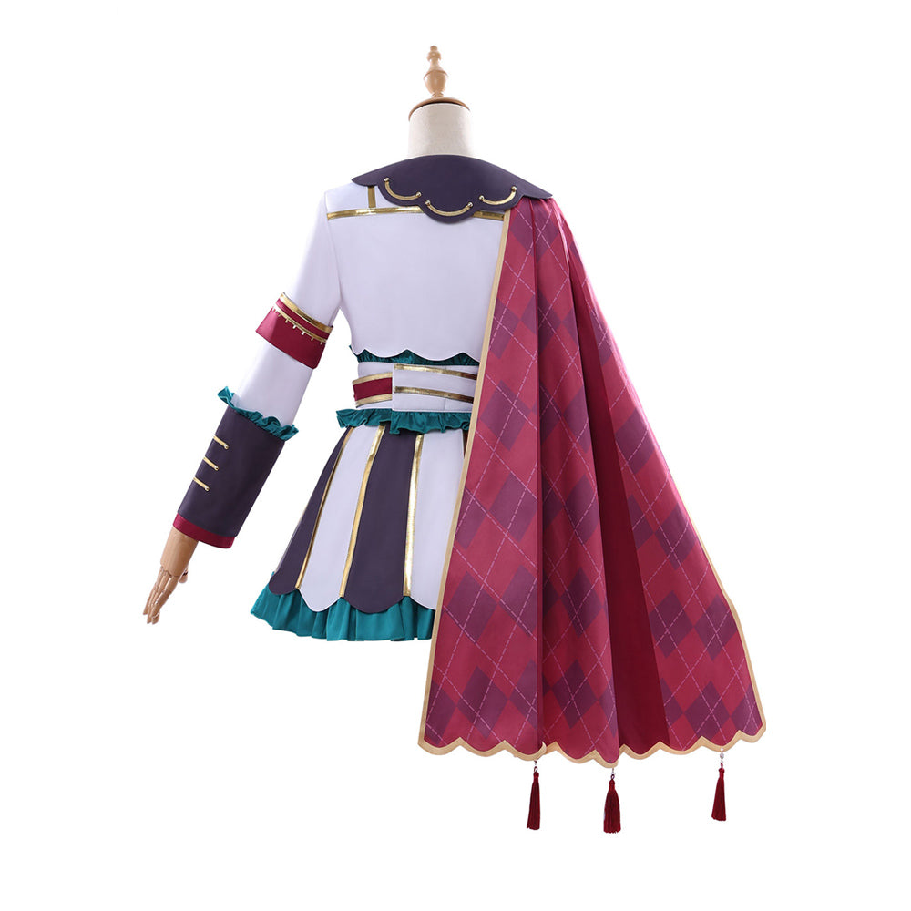 Cosplay Costume Marche Lorraine Pretty Derby Anime Cosplay Robe Rouge et Blanche Femme
